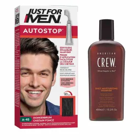 Pack Autostop & Shampoing Châtain Foncé - Coloration Cheveux Homme Just For Men - Coloration Cheveux Homme sur MenC