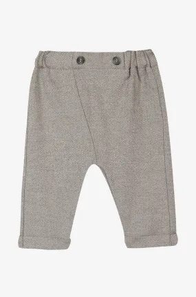 Pantalon bébé en flanelle à chevrons
